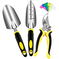 Los mejores  - AGAKY Kit Herramientas Jardineria- 3 Pcs Herramientas de Jardín de Aluminio- Juego Herramientas Jardin con Podadora…